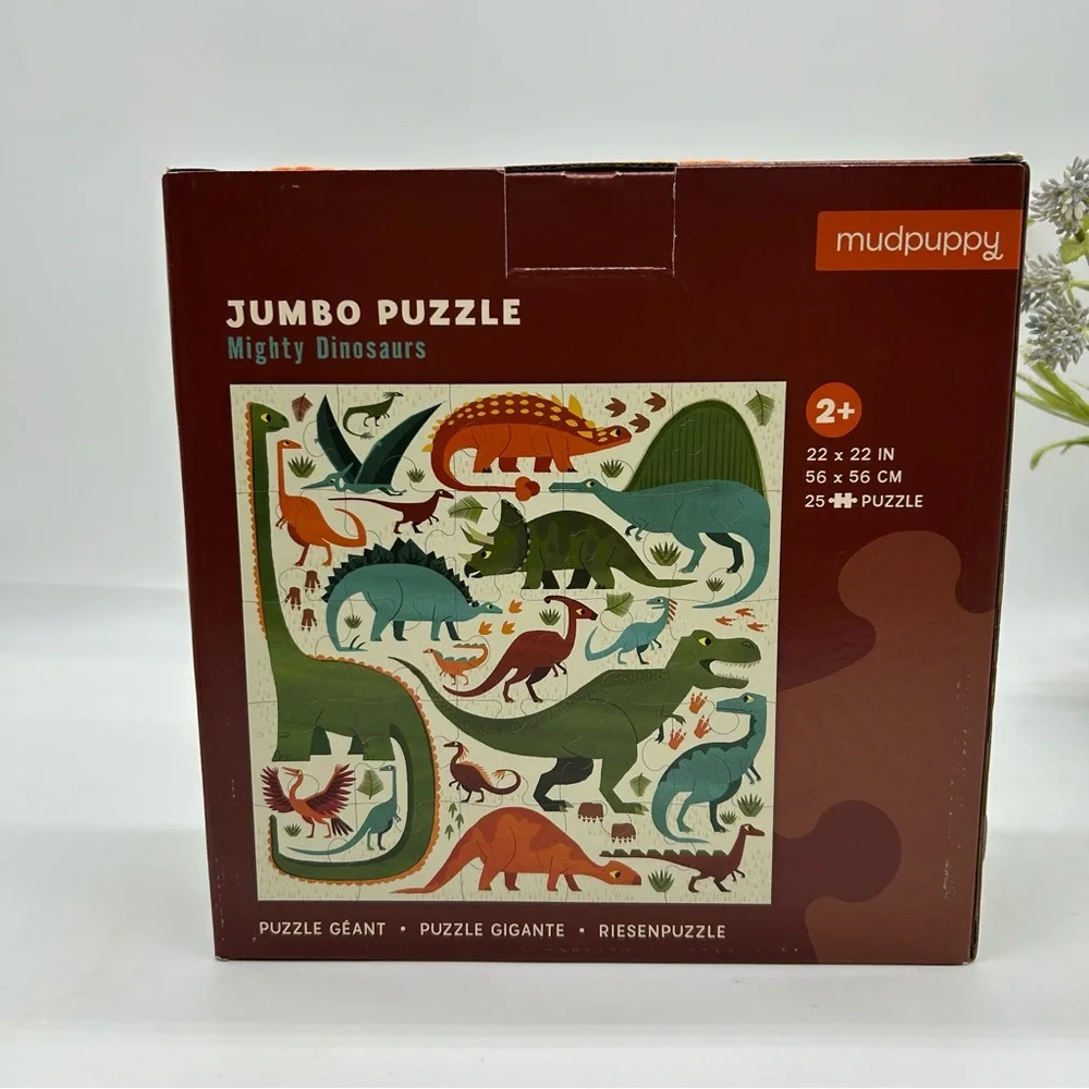 Mudpuppy 25 pieces jumbo puzzle might dinosaurs for ages 2+ NEW